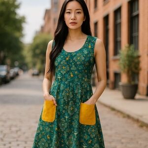 New Hand Crafted OS Southwest Print Full Apron